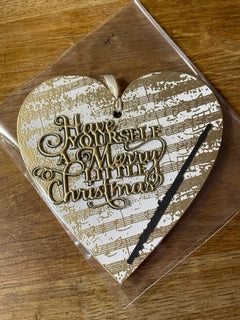 CraftyLu Handmade Christmas Decoration with Sentiment