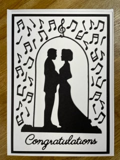 CraftyLu Handmade Greeting Card - Wedding Congratulations