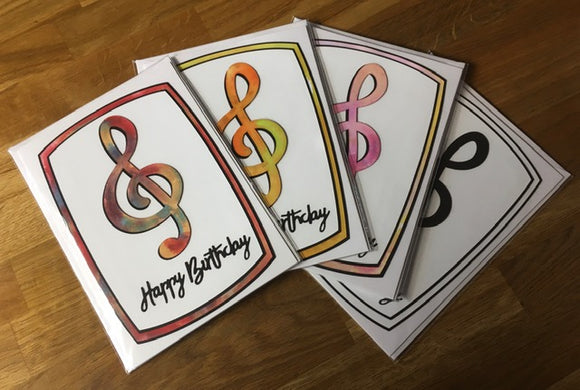 CraftyLu Handmade Greeting Card - Just a Clef