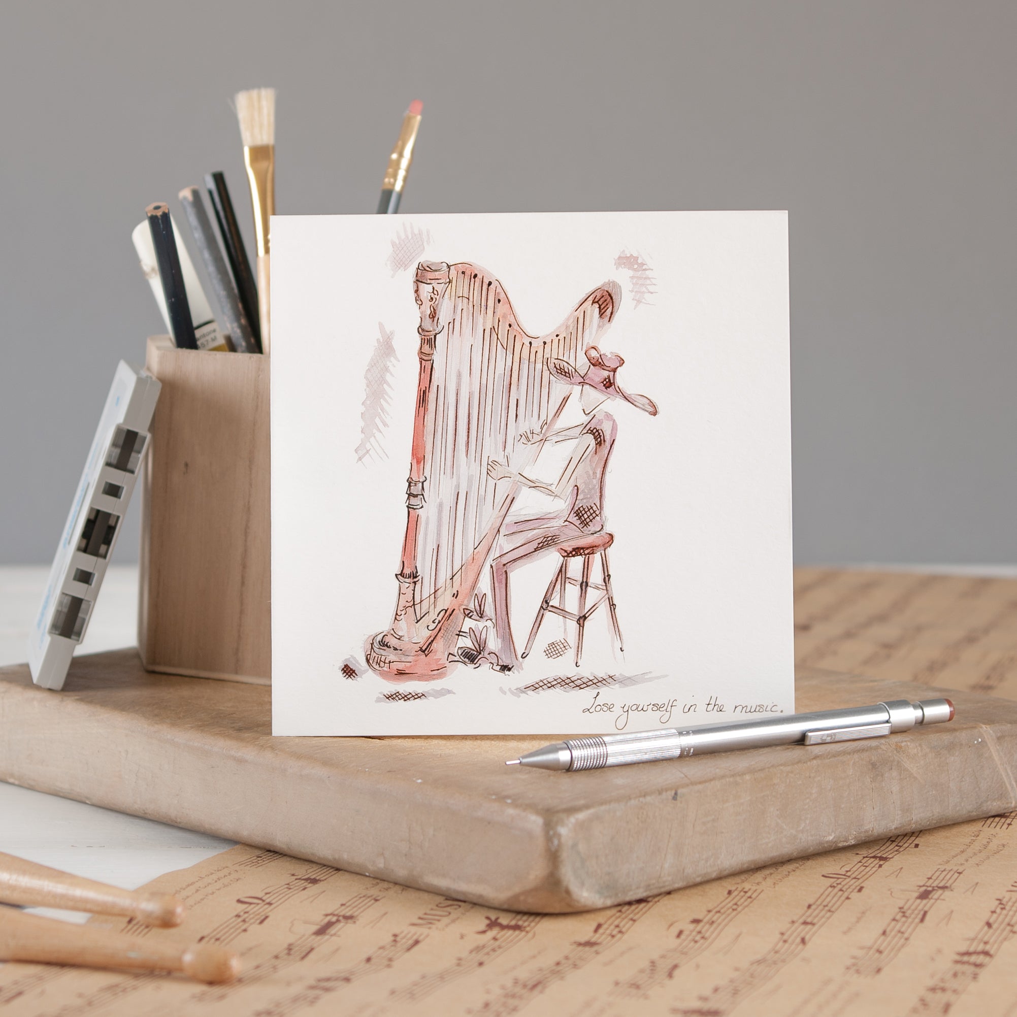 Greeting Card - The Harp