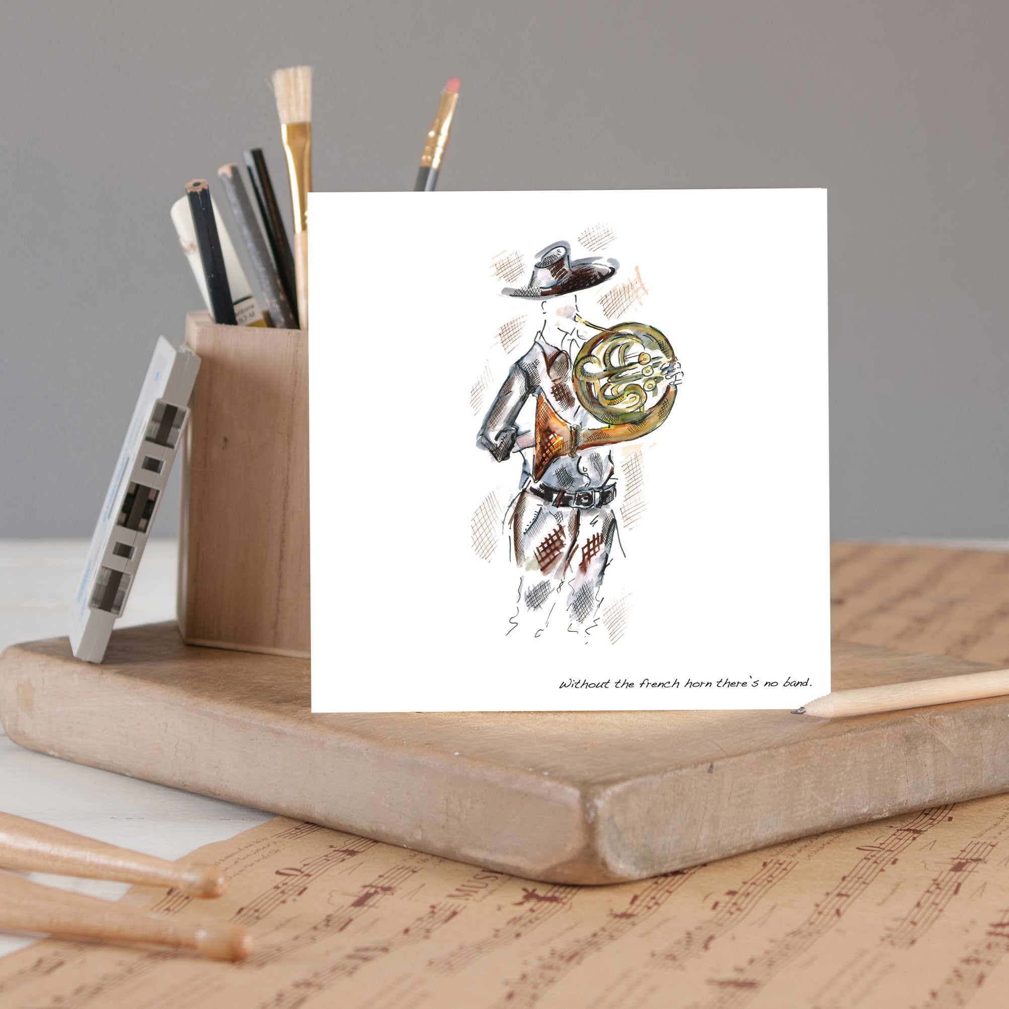 Greeting Card - French Horn