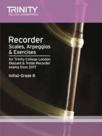 Recorder Scales, Arpeggios & Exercises Initial-Grade 8 from 2017