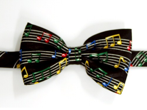 Bow Tie - Colourful Notes on Wavy Staves