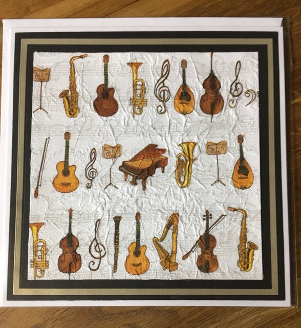 CraftyLu Handmade Greeting Card - Instrumental Lineup