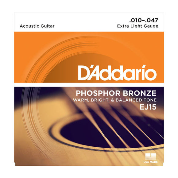 D'Addario Phos/Bronze Extra Light Acoustic Str.