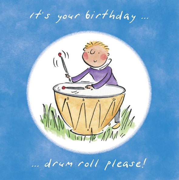 Greetings Card Drum Roll Please Birthday