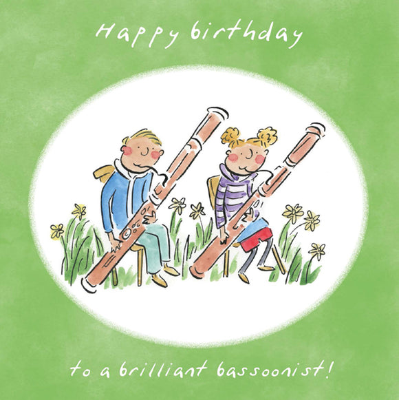 Greetings Card Brilliant Bassoonist Birthday