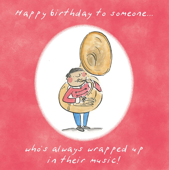 Greetings Card Wrapped Up In Music Birthday