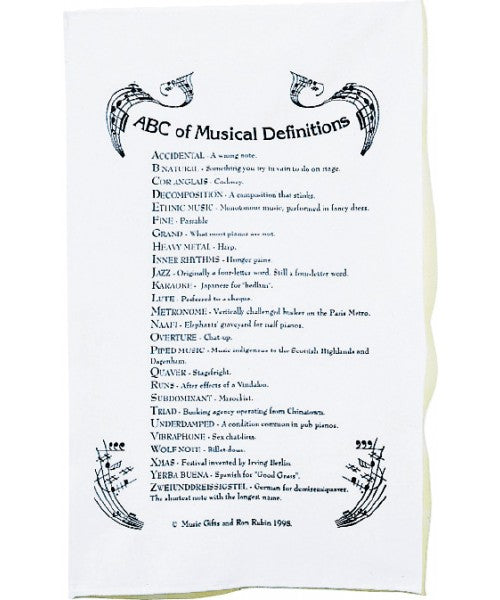 ABC Music Definitions Tea Towel