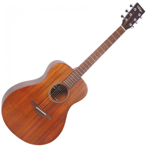 Vintage V300MHOFT Acoustic Folk Guitar Outfit ~ Mahogany