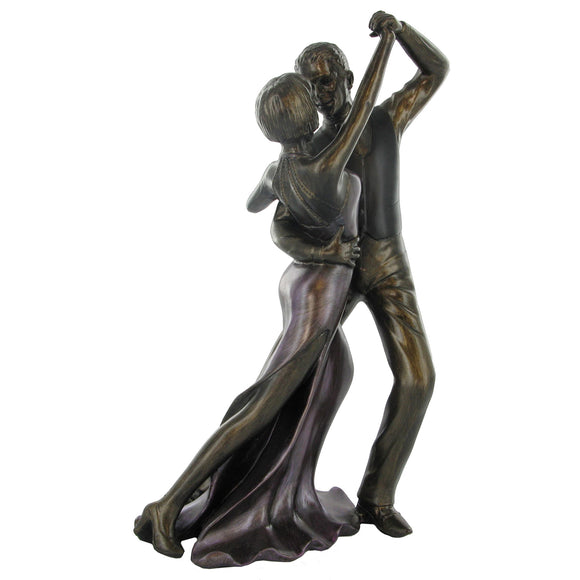 Ballroom Dancing, Painted Bronze Sculpture