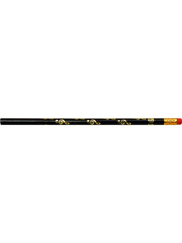 Pencil - Treble Clef (Black & Gold)