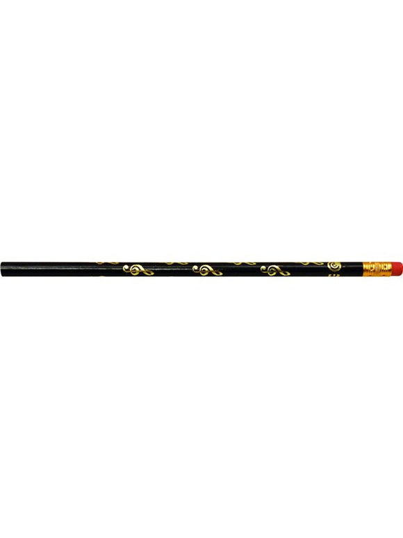 Pencil - Treble Clef (Black & Gold)