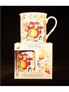 Little Snoring Gifts: Fine China Mug - Drums Design