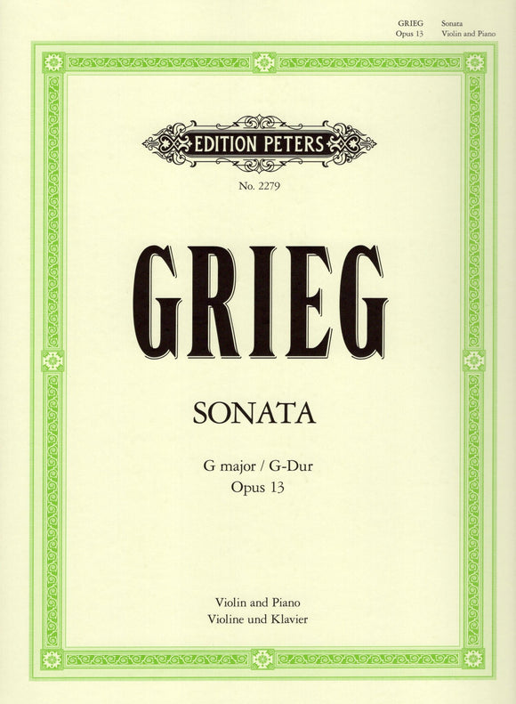 Grieg: Sonata in G Maj Op13 Violin