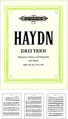 Haydn: Drei Trios (Cl., Vln, Vc) Hob. IV