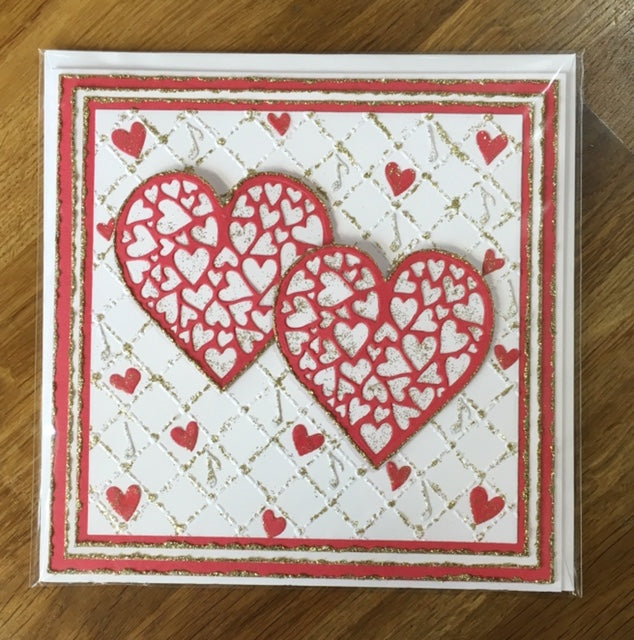 CraftyLu Handmade Greeting Card - Heart
