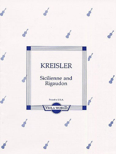 Kreisler - Sicilienne & Rigaudon - Viola