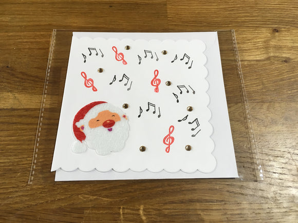 R Crafts Handmade Greetings Card Christmas - Santa