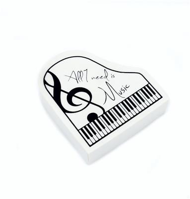 Eraser - Piano Shape ''All I Need Is Music''