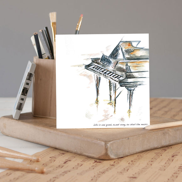 Greeting Card - Piano
