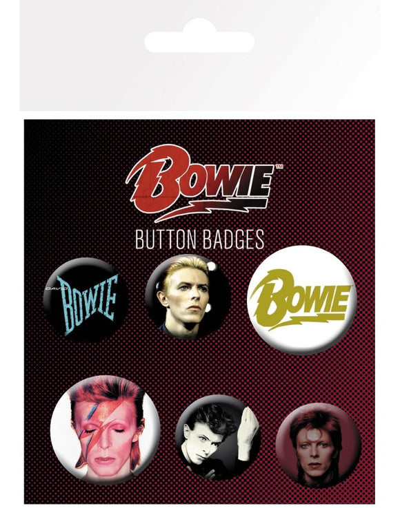 David Bowie Lyrics & Logos Badge Pack