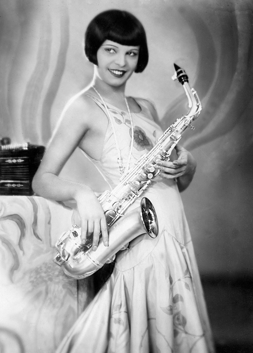 Greetings Card Girl With Sax