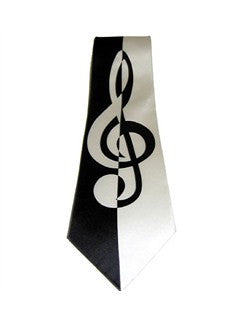 Silk Tie - Contemporary Treble Clef Design