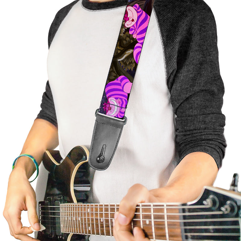 Licensed Cheshire Cat Poses Guitar Strap