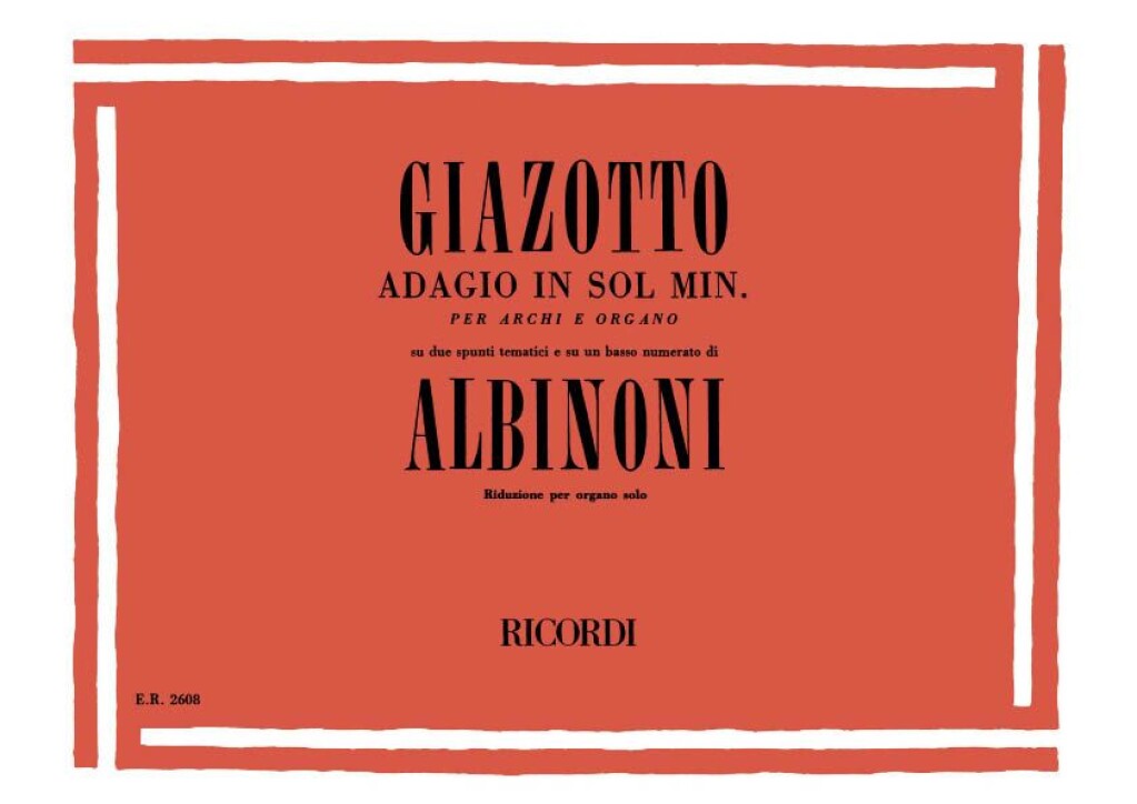 Adagio in sol minore for organ - Giazooto