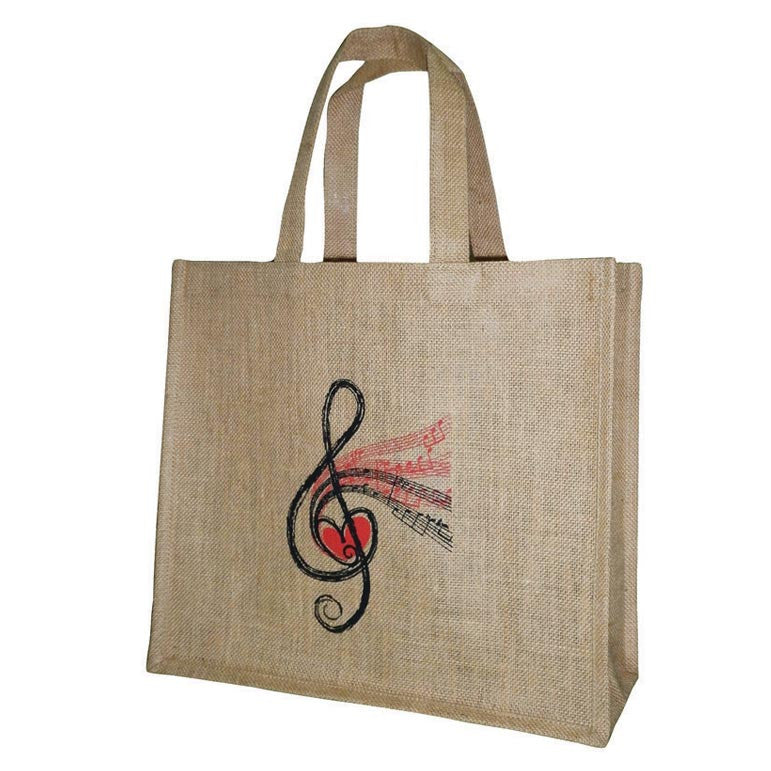 Jute Shopper Treble Clef