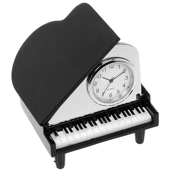 Grand Piano Clock Black Techno