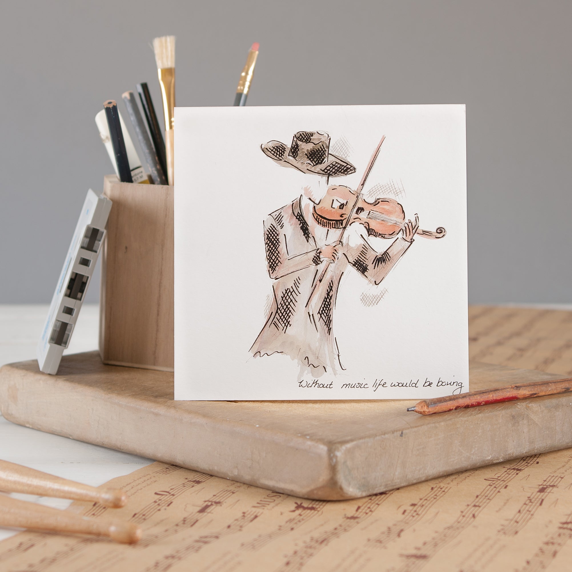 Greeting Card - Without Music Life Would Be Boring