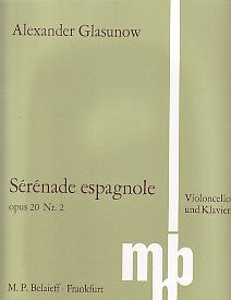 Glasunow, A.: Serenade Espagnole Op.20/2 Cello
