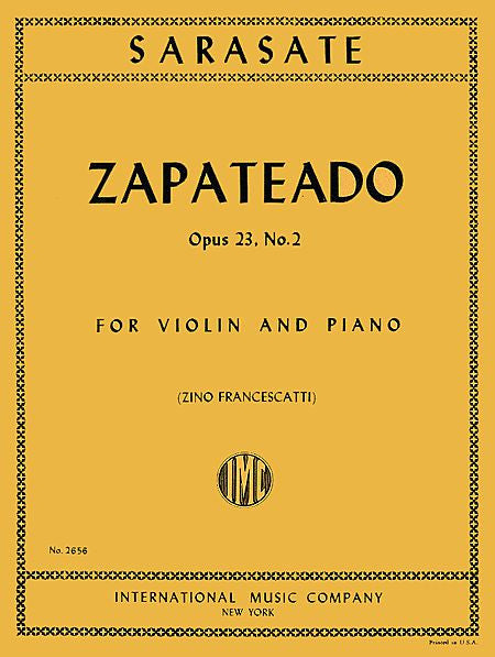 Sarasate: Zapateado Op.23 No. 2