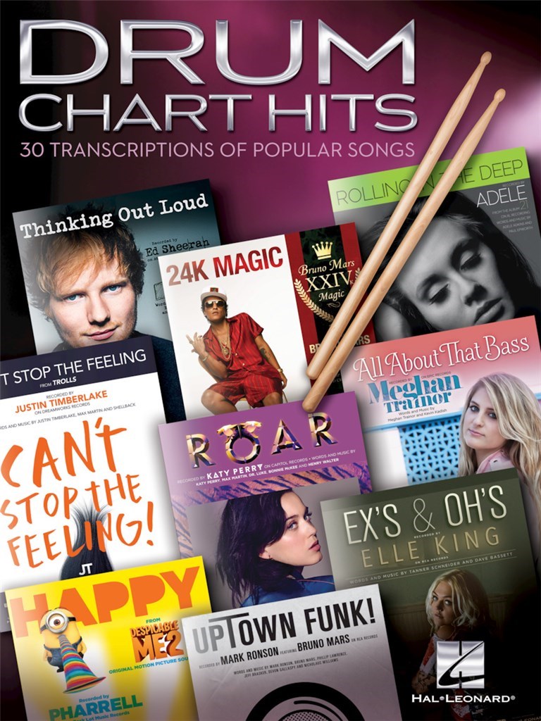 Drum Chart Hits - 30 Transcriptions Of Popular Songs