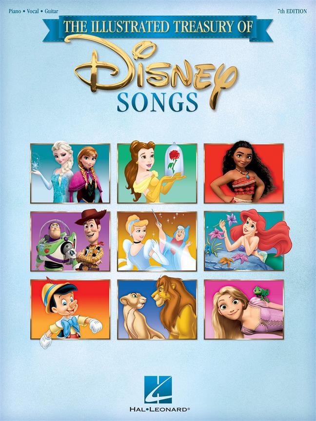 The New Illustrated Treasury of Disney Songs Book PVG 7th edition