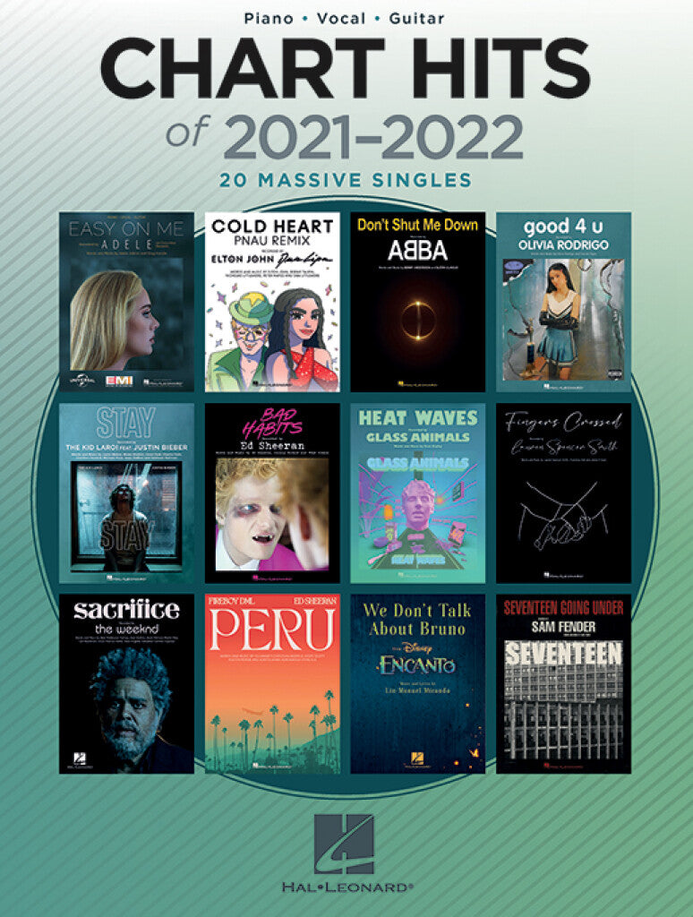 Chart Hits of 2021-2022 - Piano, Vocal, Guitar