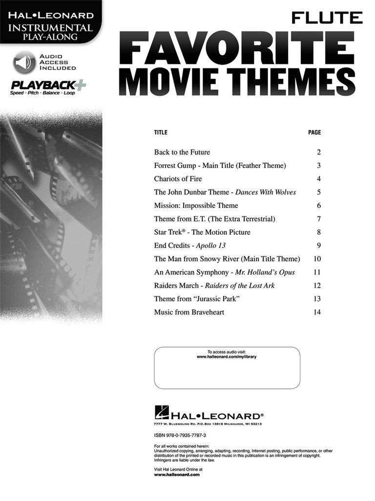 Favourite Movie Themes Flute