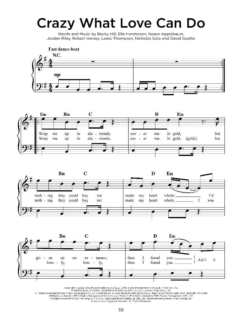 Top Hits of 2022 (Easy Piano)