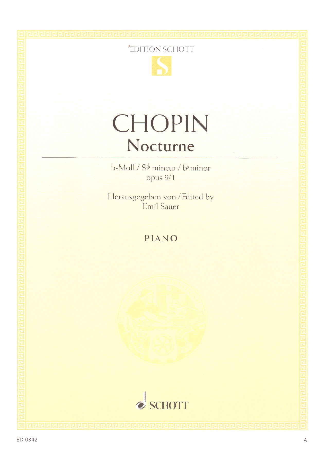 Chopin Nocturne B-flat minor opus 9/1