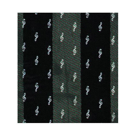 Scarf Treble Clef Black