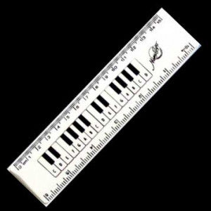 15cm White Keyboard Ruler