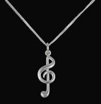 Silver Treble Clef Pendant