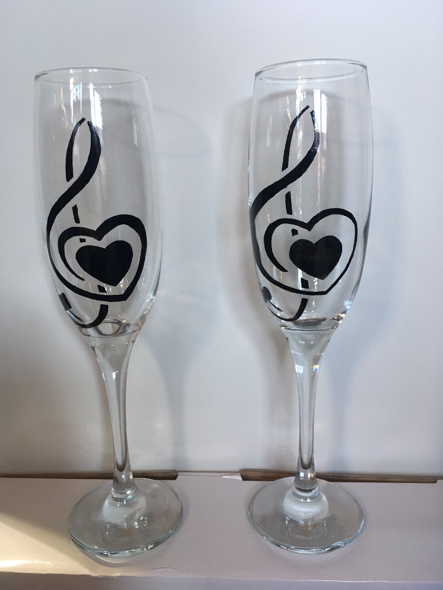 R Crafts Hand Decorated Champagne Glass