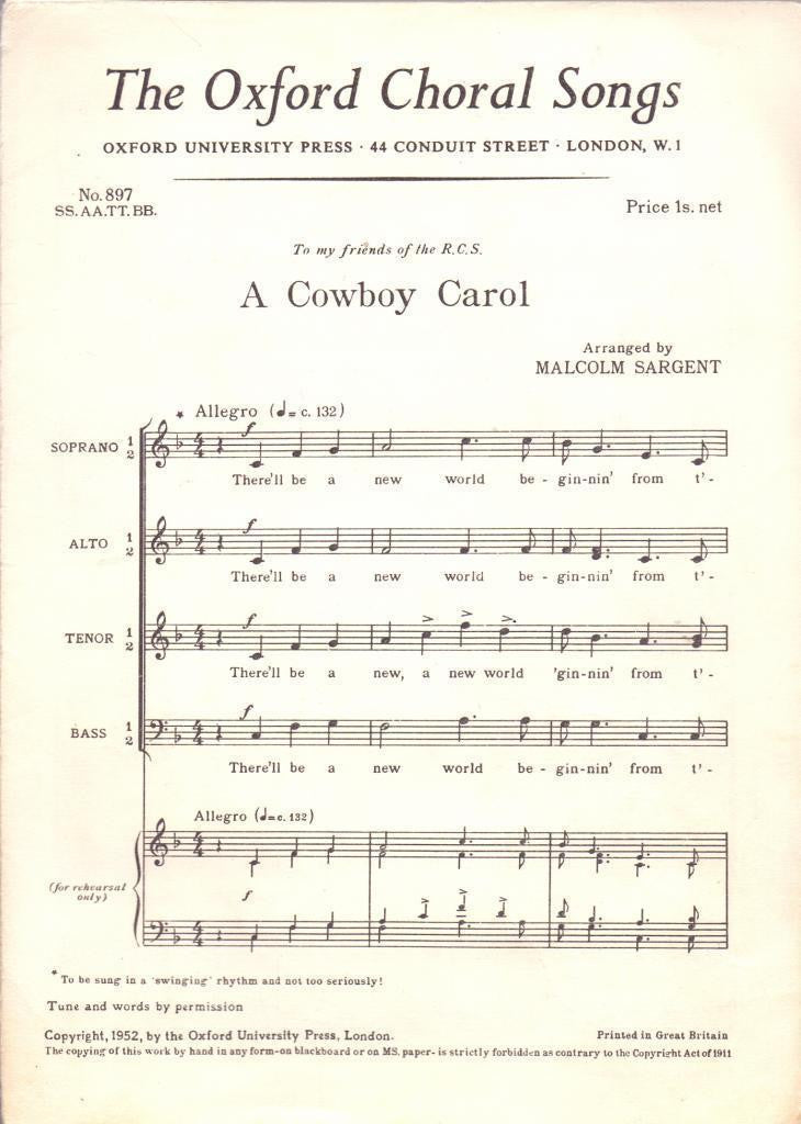 Cowboy Carol SATB