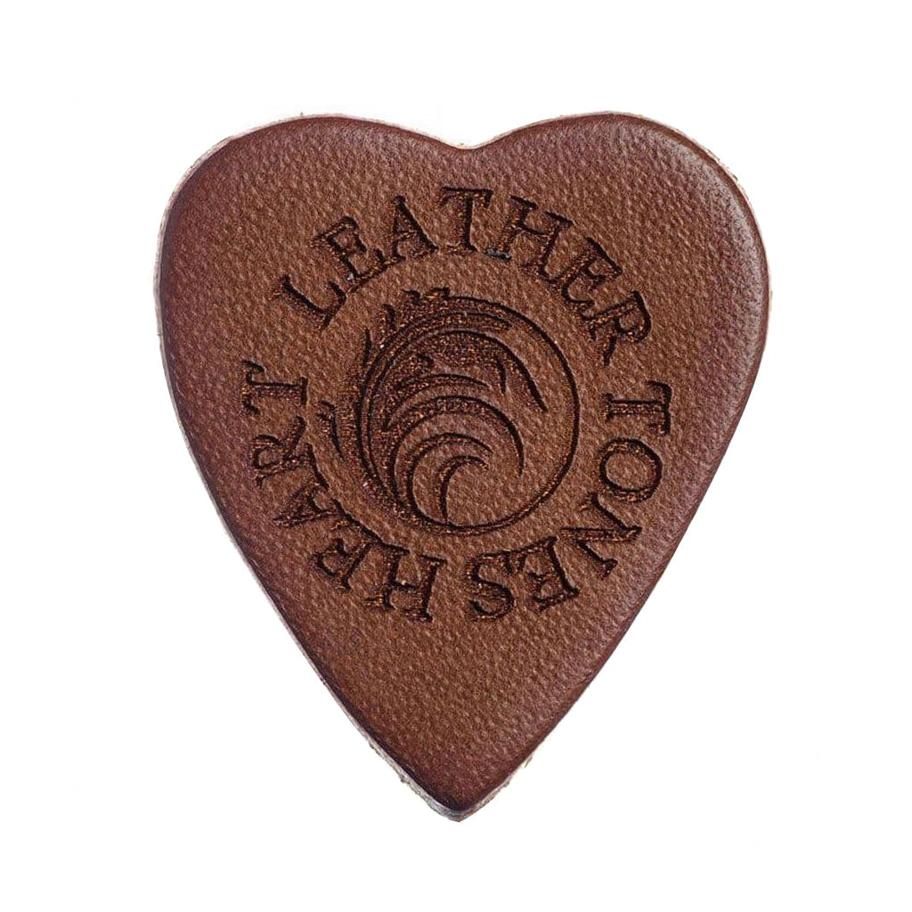 Leather Tones Heart Brown Leather Single B7