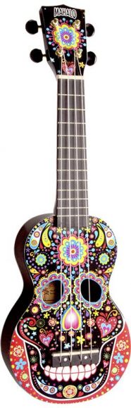 Mahalo Soprano Ukulele Day of Dead design