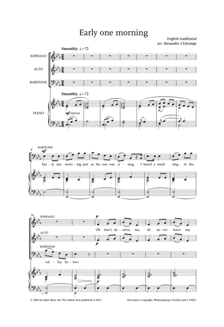 Early One Morning SAB