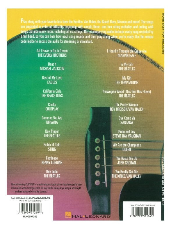 Hal Leonard Guitar Method: More Easy Pop Melodies - Third Edition (Book/Online Audio)